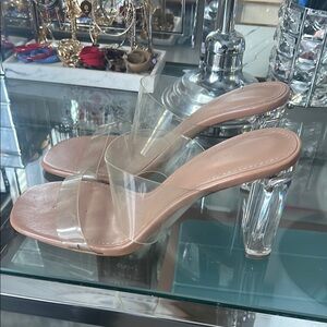 Zara Cream Tan Heels with Modern Stiletto Design